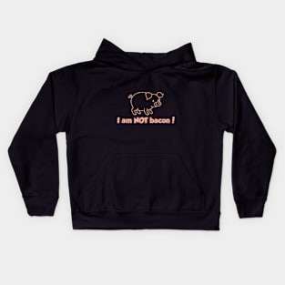 I am NOT bacon Kids Hoodie